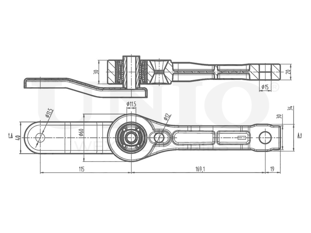 Опора двигателя задняя UNIO RMP-15100
