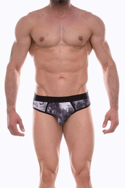 Темно-серые трусы-джоки с принтом (Размер: M) (Цвет: темно-серый)