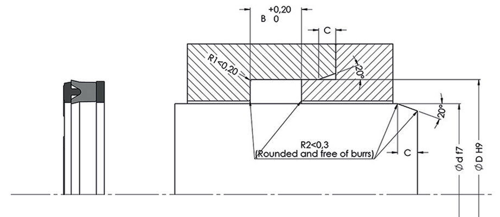 A703-015 B Уплотнение для водяных насосов высокого давления 15-24-9