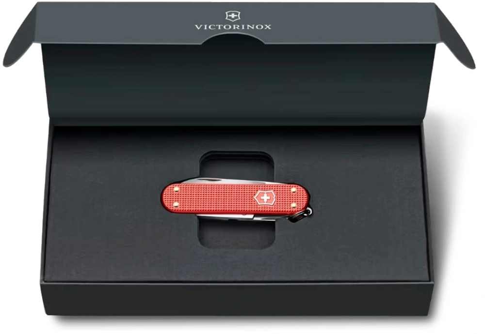 Нож перочинный Victorinox Classic SD Alox LE 2025 Stone Red, 58 мм, 5 функций, красный, подарочная к