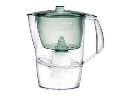 Фильтр для воды кувшин БАРЬЕР Норма, предотвращает накипь, улучшает вкус, календарный индикатор, объем 3,6 л, ресурс 350 л, цвет малахит, кассета Жесткость в комплекте