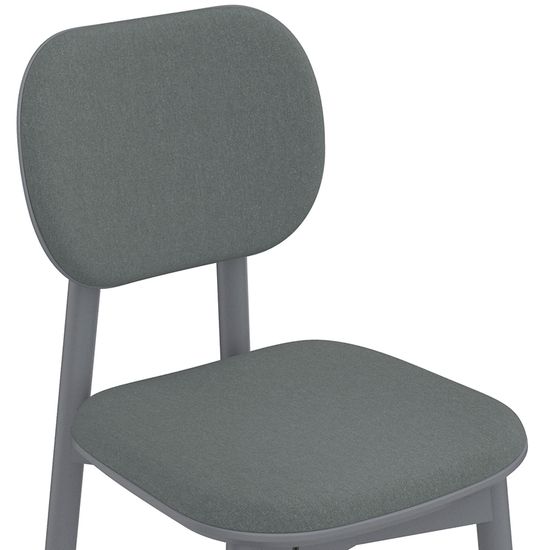 Стул с обивкой saga, рогожка, темно-серый