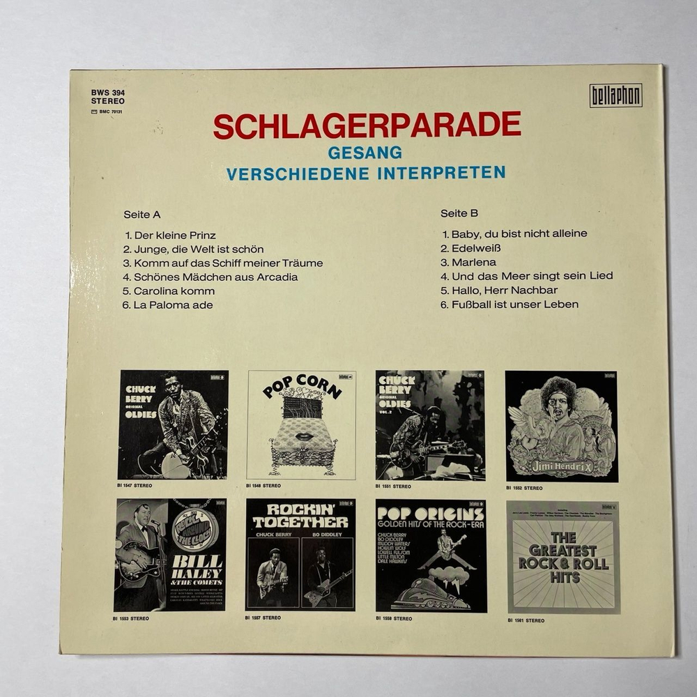 Винтажная виниловая пластинка LP Сборник Эстрады Schlager Parade Folge 12 (Germany 1973)