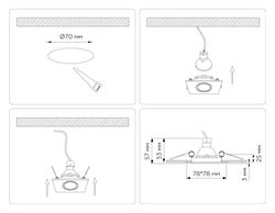 Ambrella Встраиваемый точечный светильник GU5.3 Technic base TN102817