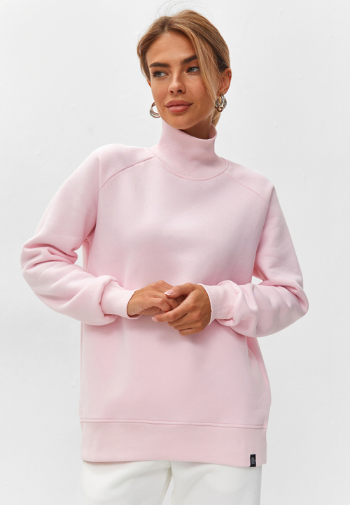 Розовый свитшот с горлом
