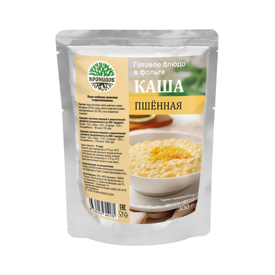 Каша молочная пшенная стерилизованная, 250 г (Кронидов)