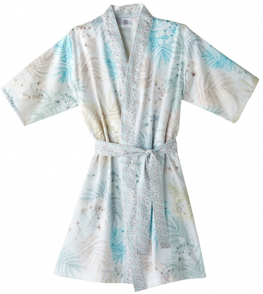 Халат сатиновый Blanc des Vosges Sous Bois Givre