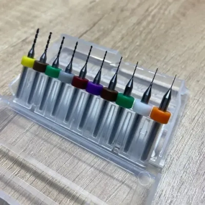 Набор микро сверел для печатных плат 0,3 - 1,2 мм, 10шт. Микросверла для печатных плат и ювелирных работ для гравера и мини дрели