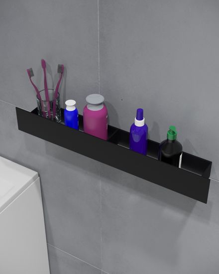 Полка-органайзер с двумя секциями Loco 60 (нерж. черный)