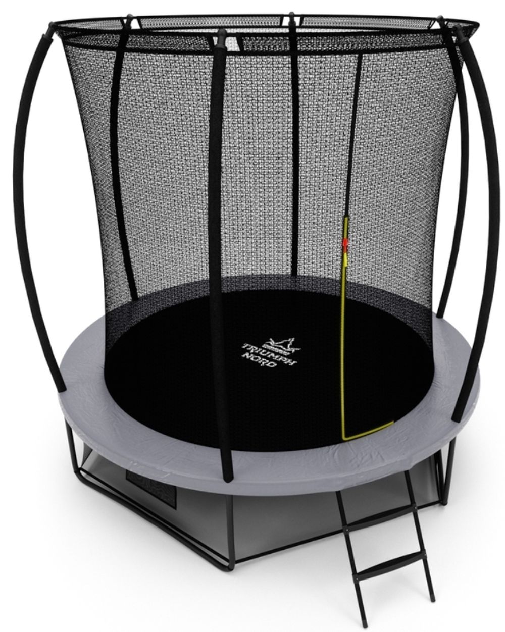Батут Триумф Норд Премиальный 244 см двухцветный серый/оранжевый с лестницей