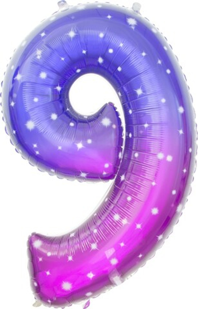 Цифра 9 "Сияющий Космос" (34''/86 см)
