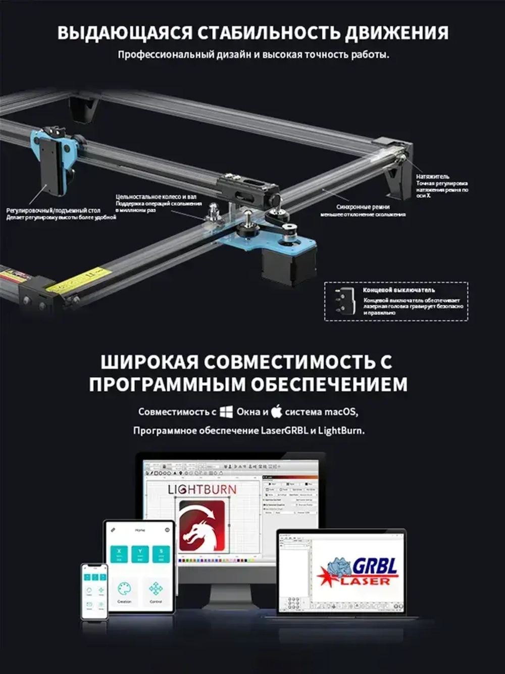 Twotrees TTS-20 PRO Лазерный гравировальный станок 130Вт с мощностью лазера 20Вт для резки Деревянная доска акриловая станок с ЧПУ с графическим, контурным и пиксельнным режимом гравировки