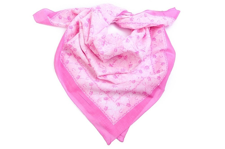 Платок материал Хлопок 100% Цветы, 90 х 90 см