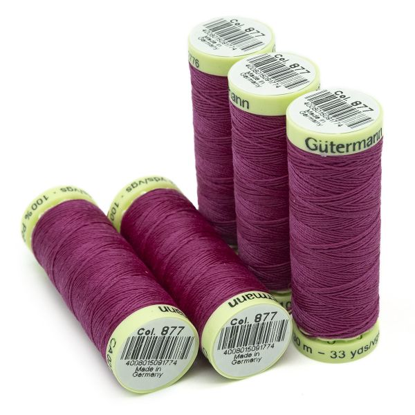 Нитки отделочные Gutermann Top Stitch 30 (30 метров), 5 кат. | 877 мальва