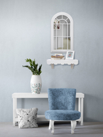 Декор для дома и интерьера "Зеркальное окно-арка" 67х34 см