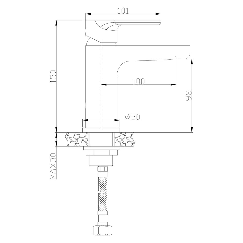 Смеситель Rossinka RS38-11U для раковины