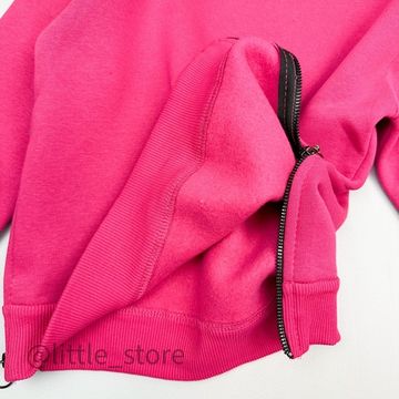 Комплект из футера с начесом, Фуксия