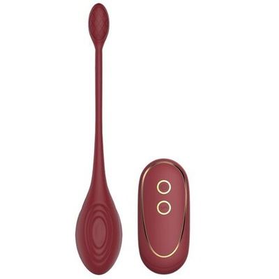 Бордовый вагинальный шарик Daisy с пультом ДУ (Цвет: бордовый)