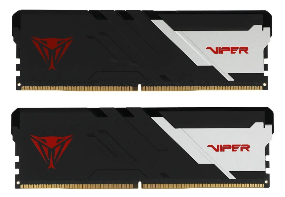 Оперативная память Patriot Viper Venom DDR5 — 6400 / 6600 / 6800 / 7000 / 7200 / 7400 MT/s — 32 ГБ/64 ГБ, чёрная