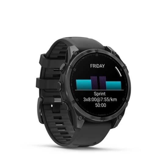 Мультиспортивные GPS часы Garmin Fenix 8 (47 mm) AMOLED Slate Gray with Black Silicone Band 010-02904-00