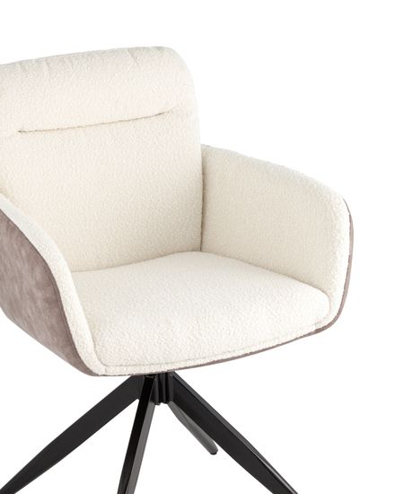 Стул вращающийся Wick молочный тэдди