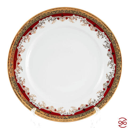 Набор тарелок Thun Кристина красная лилия 25 см(6 шт)