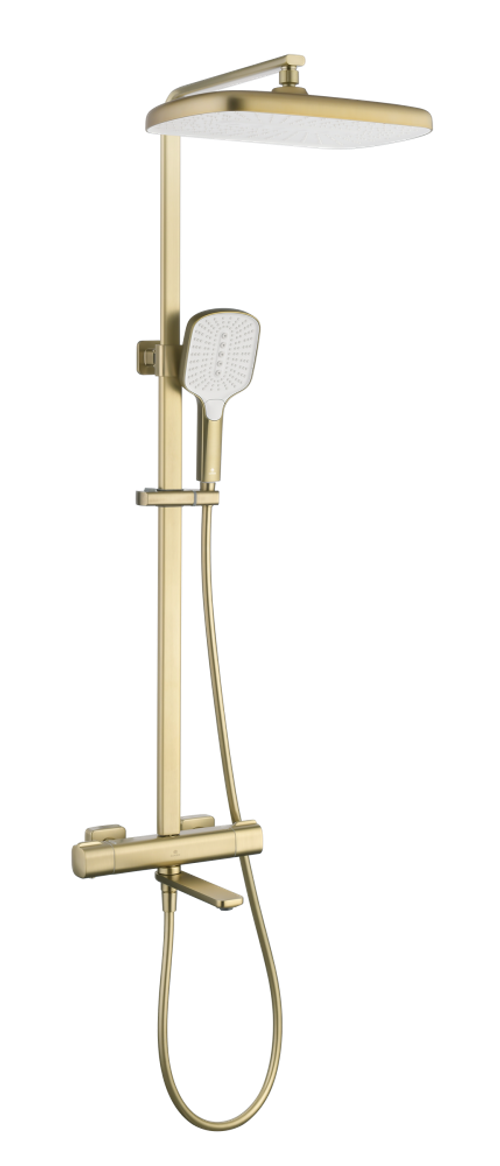 12171-S Душевая система с термостатом (Мат. Золото) GANZER (5/1шт)