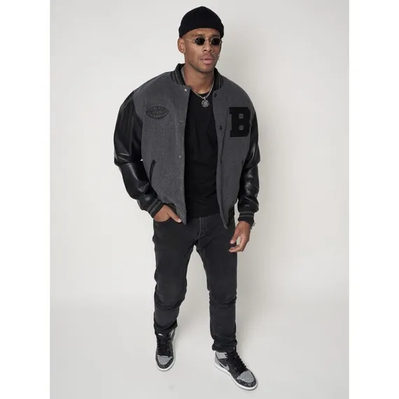 Бомбер мужской, цвет серый, размер 48