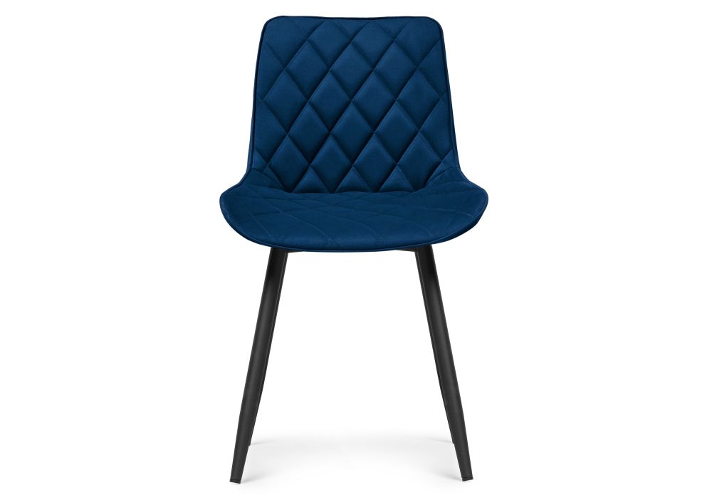 Стул на металлокаркасе Баодин велюр синий / черный