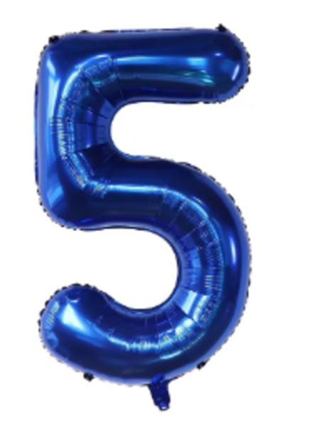 К Цифра 5 Темно синий 100 см.