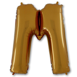 Шар фольгированный Буква M 101,6 см (Золотой)