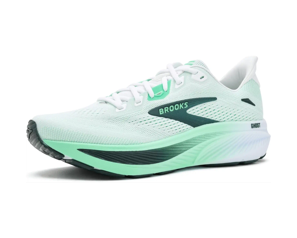 Кроссовки для бега Brooks Ghost 18 - White/Spring Bud/Spruce