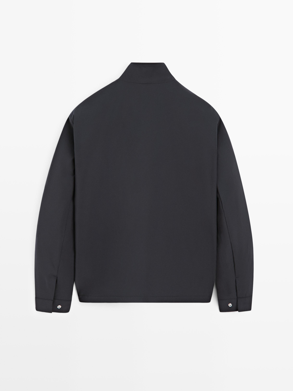 Massimo Dutti Куртка из эластичной ткани с двойной молнией, морской темно-синий