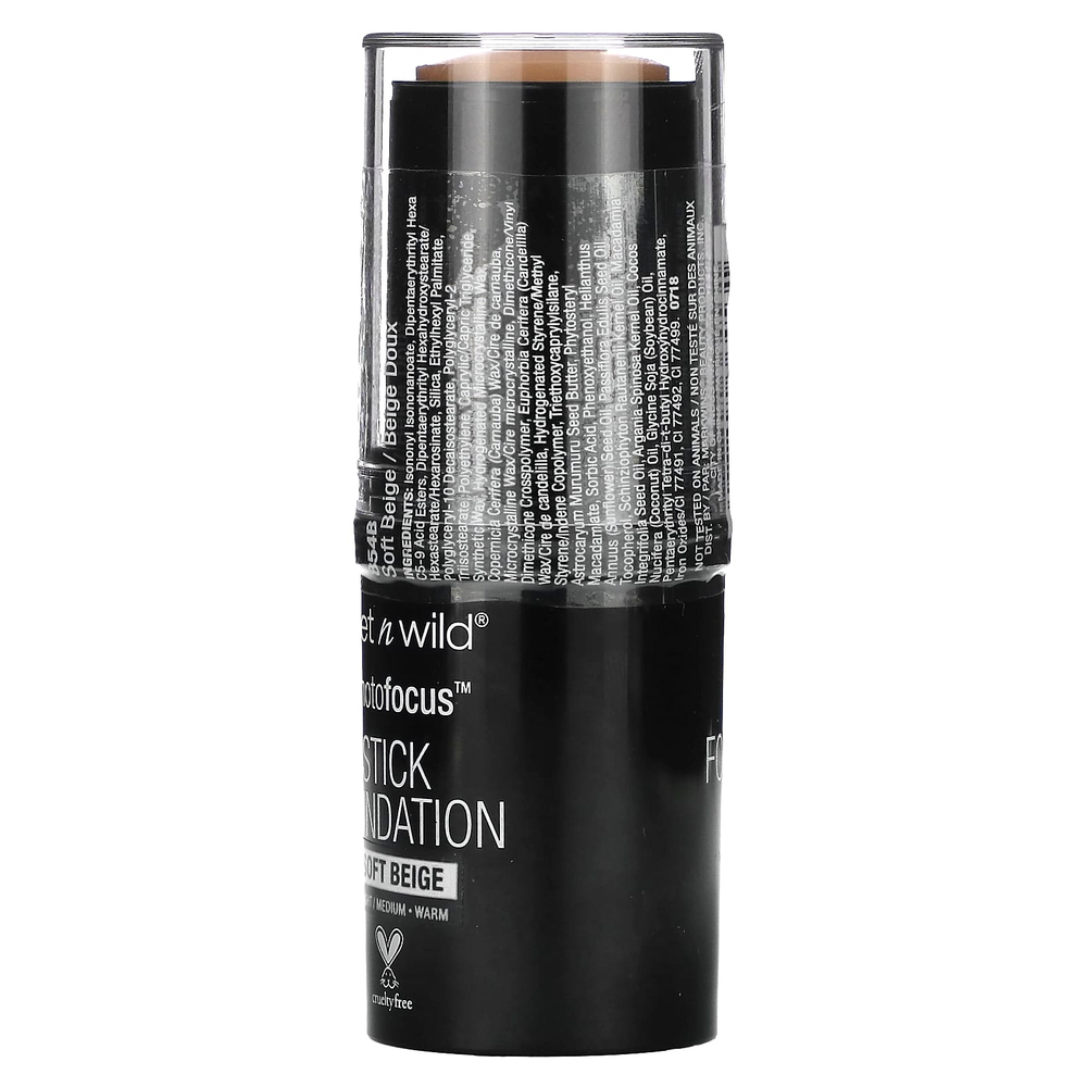 wet n wild, PhotoFocus, тональный крем-стик, 854B светлый бежевый, 1 стик