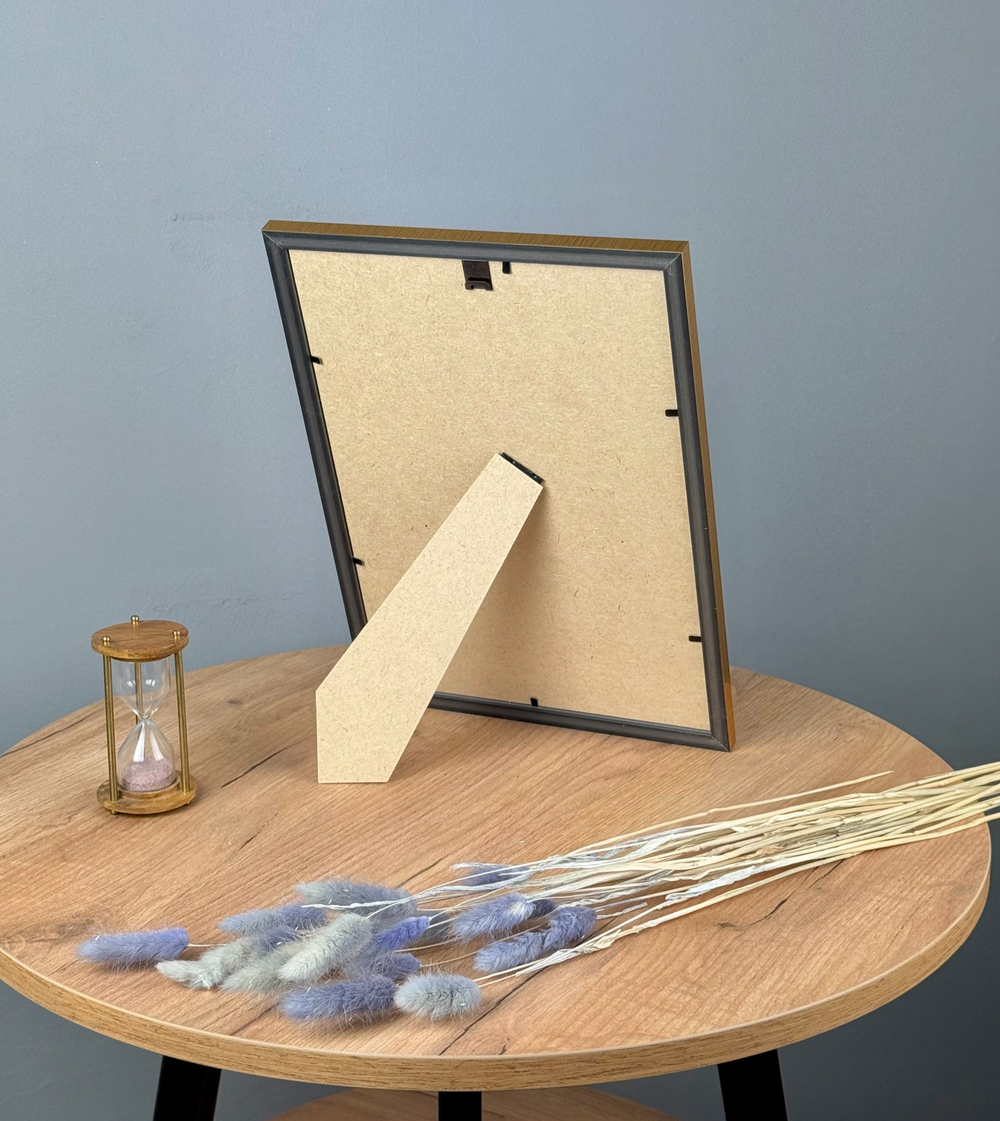 Фоторамка 21х30 золотая, фактура узор, арт. 2130.695365