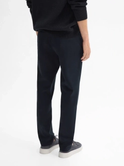 Massimo Dutti Зауженные брюки чинос из хлопка, темно-синий