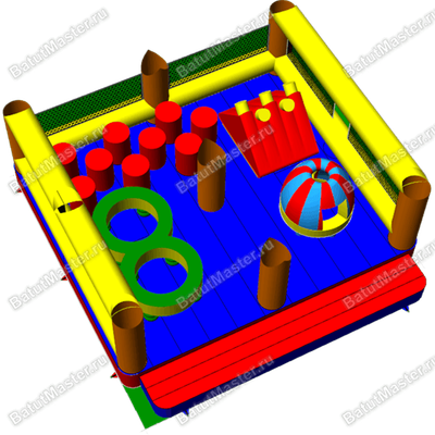 Батут "Спорткомплекс" с тентом 9*9*5 м
