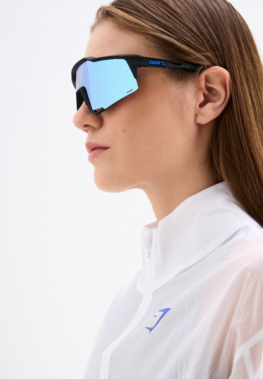 Спортивные очки с диоптриями 100% Speedcraft / Matte Black / HiPER Blue Multilayer Mirror Lens