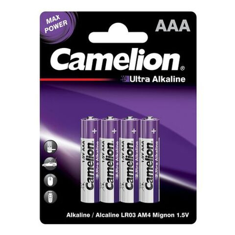 Батарейки ААА 4 шт (мизинч.) Camelion Ultra BL4 LR03 1,5V щелочная