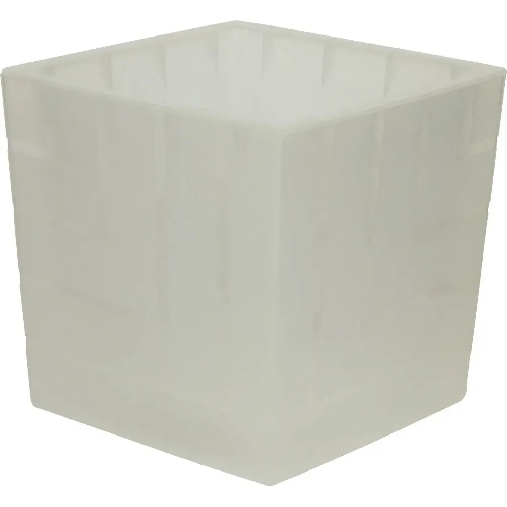 Горшок пластиковый КВАДРО ПРОЗРАЧНЫЙ с вкладкой, д. 11,5 1,2 л