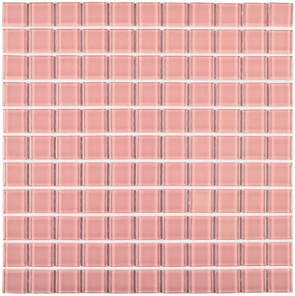 Мозаика стеклянная Pink glass (25х25) 300х300х4 мм (шт)