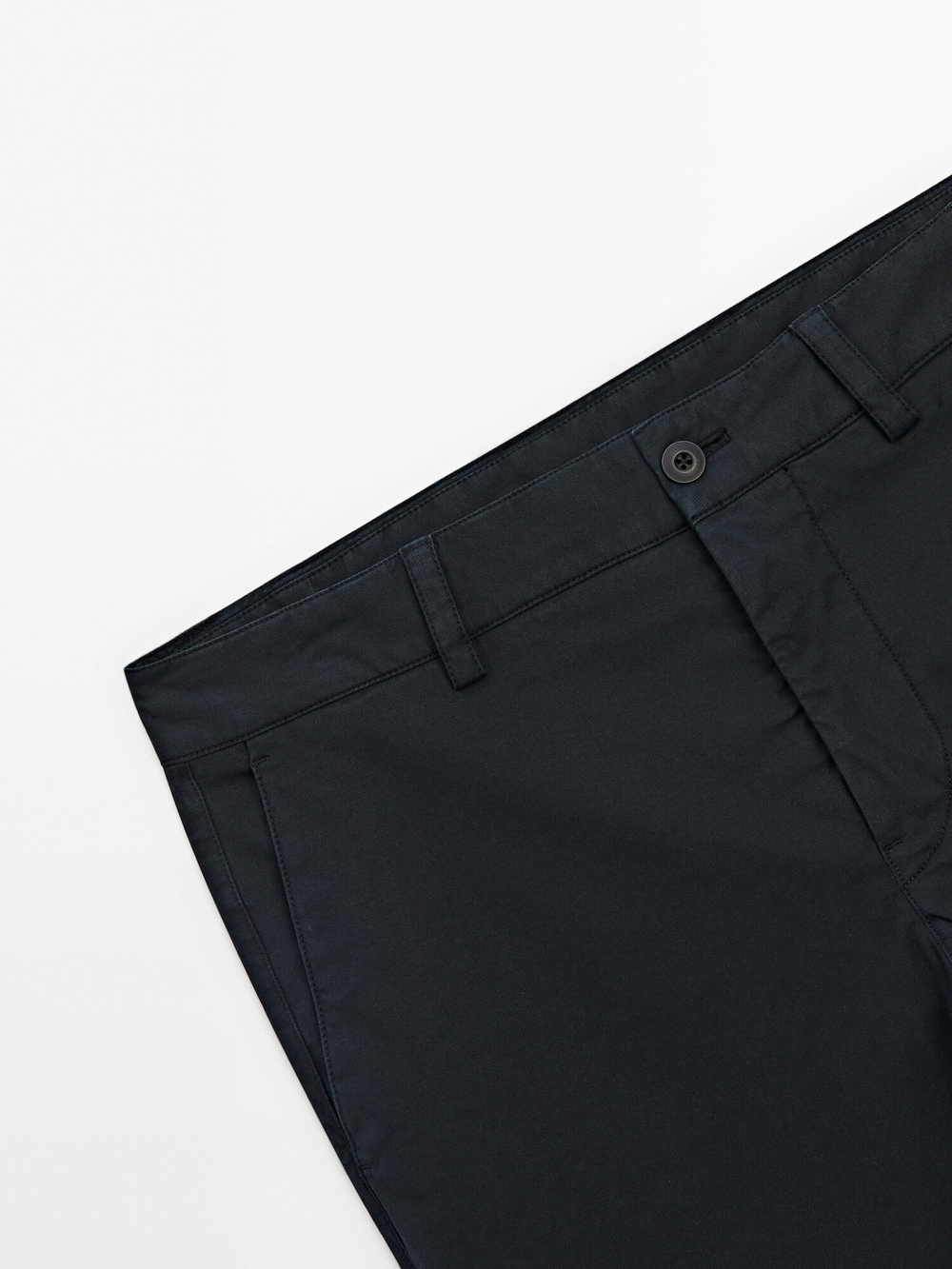 Massimo Dutti Зауженные брюки из твила, темно-синий