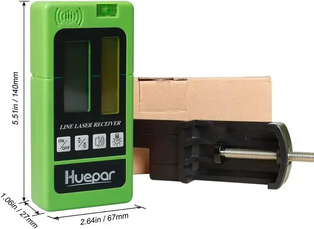 Приёмник уловитель луча Huepar LR-5RG на лазерный уровень/нивелир