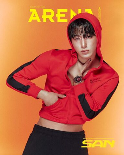 публикация ARENA HOMME + - 2025.08 ATEEZ SAN F Type