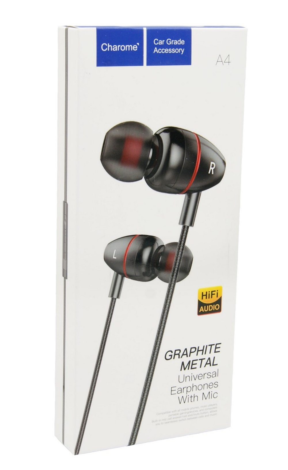 Наушники с микрофоном CHAROME A4 (черный)