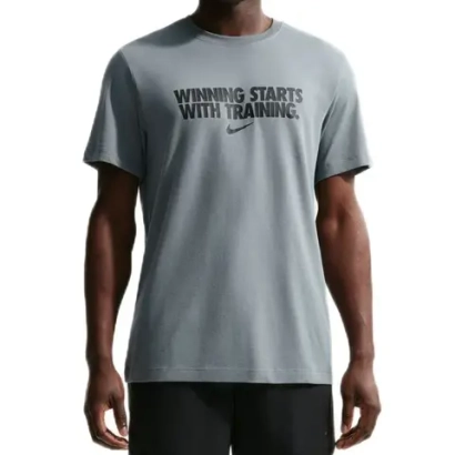 Теннисная футболка Nike Dri-Fit Winning - smoke gray/black