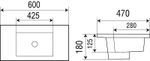 Раковина WeltWasser Deilbach 7506 60 MT- BL 10000005563 Черная матовая