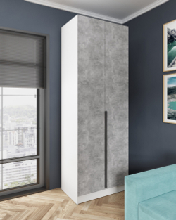 Шкаф Мадрид (0,75) без зеркала белый/ателье светлое