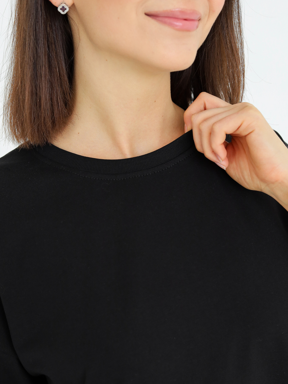 Футболка овер unisex, черная