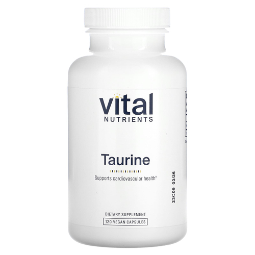 Vital Nutrients, таурин, 120 веганских капсул (1000 мг в 1 капсуле)